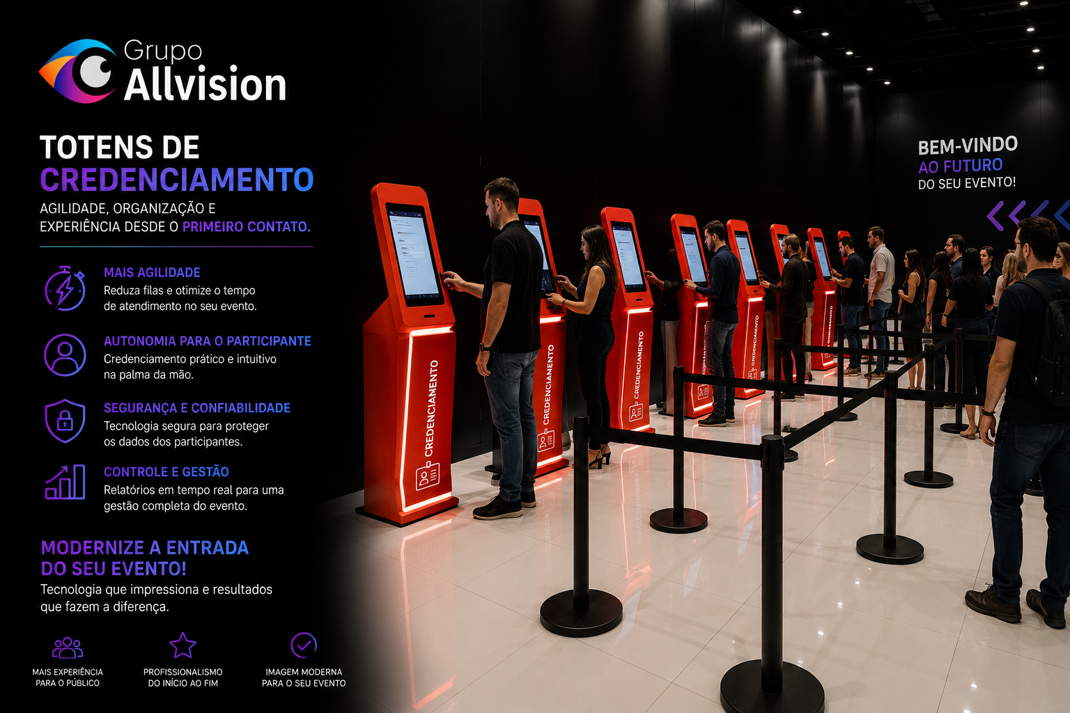 Aluguel de Painel de LED Indoor e Outdoor, Totem Interativo, Totem para Credenciamento, TVs de Grande Formato, Projetor e Oculus VR para a Feira do Açaí em Belém do Pará e Bragança