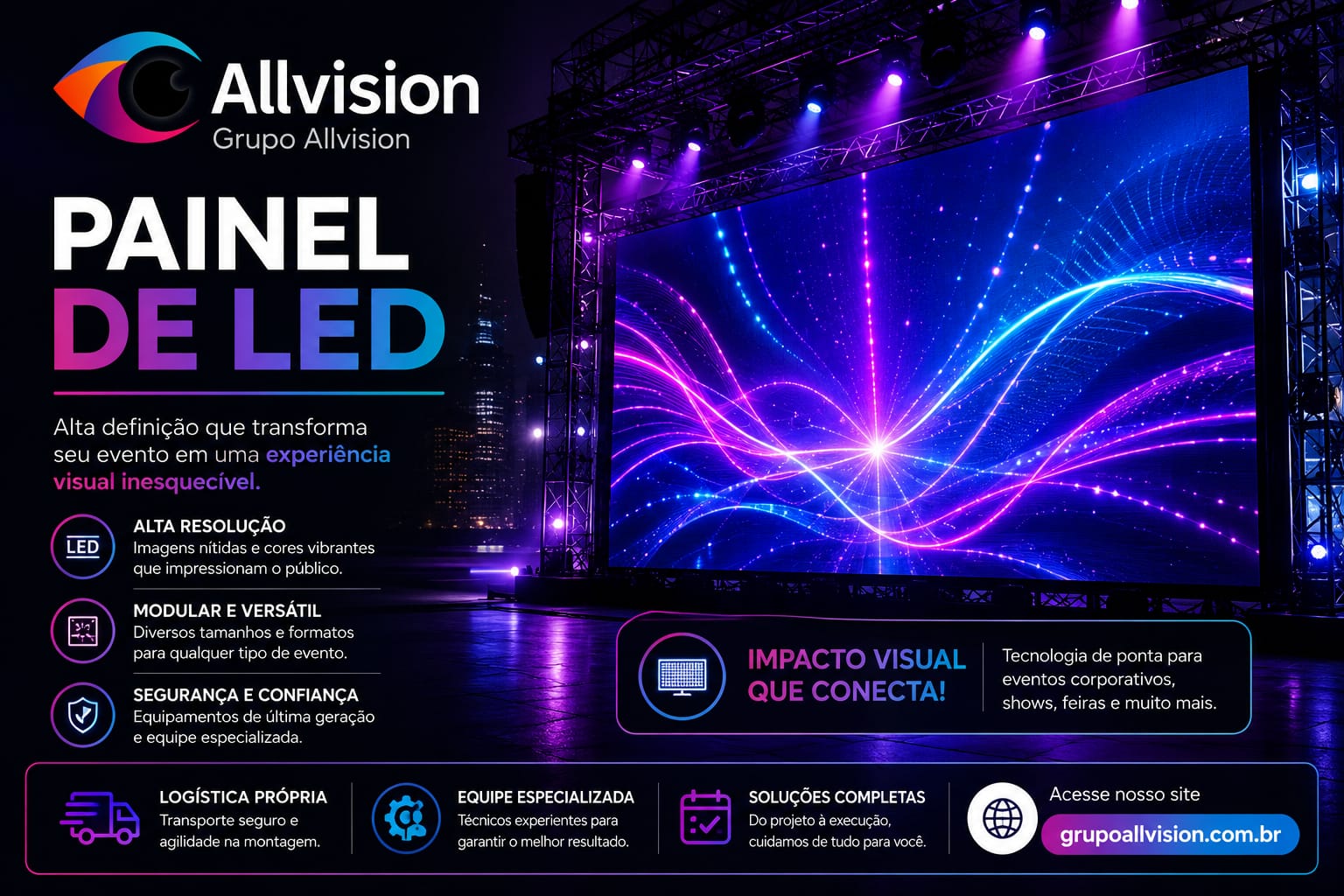 Aluguel de Painel de LED Indoor e Outdoor, Totem Interativo, Totem para Credenciamento, TVs de Grande Formato, Projetor e Oculus VR para o Festival Psica em Belém do Pará e Barcarena