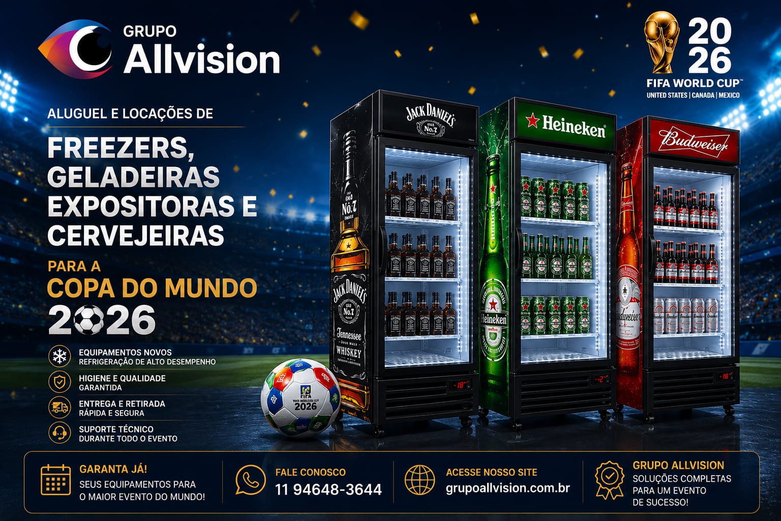 Aluguel de Freezer Horizontal e Vertical para Shows, Camarins e Eventos em Belém do Pará e Santarém