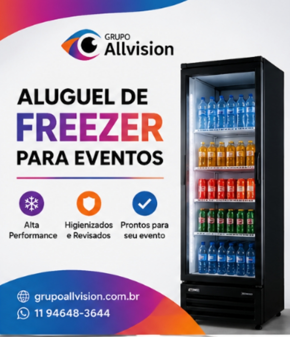 Aluguel de Freezer Horizontal e Vertical para Shows, Camarins e Eventos em Belém do Pará e Santarém