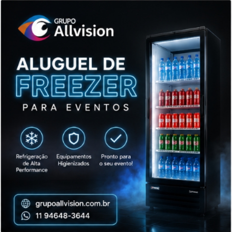 Aluguel de Freezer Horizontal e Vertical para Shows, Camarins e Eventos em Belém do Pará e Santarém