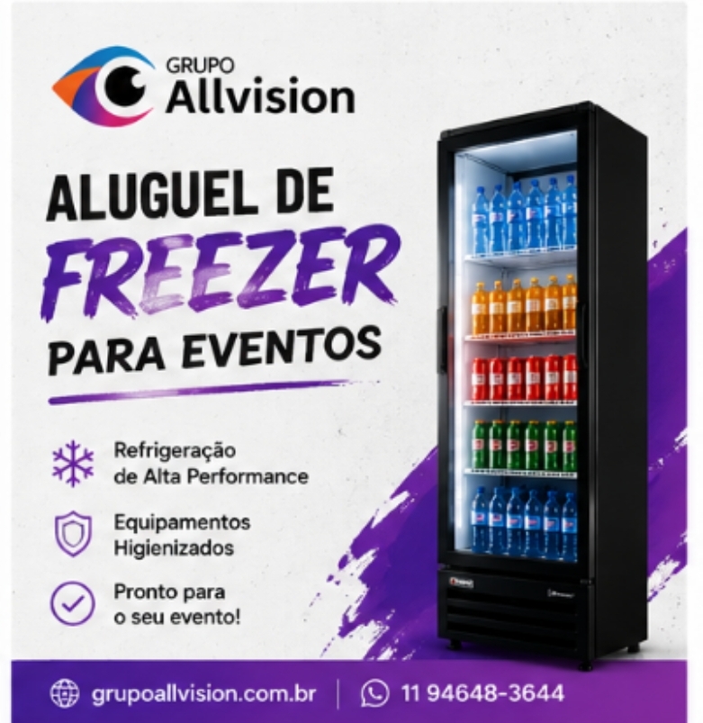 Aluguel de Freezer Horizontal e Vertical para Shows, Camarins e Eventos em Belém do Pará e Santarém