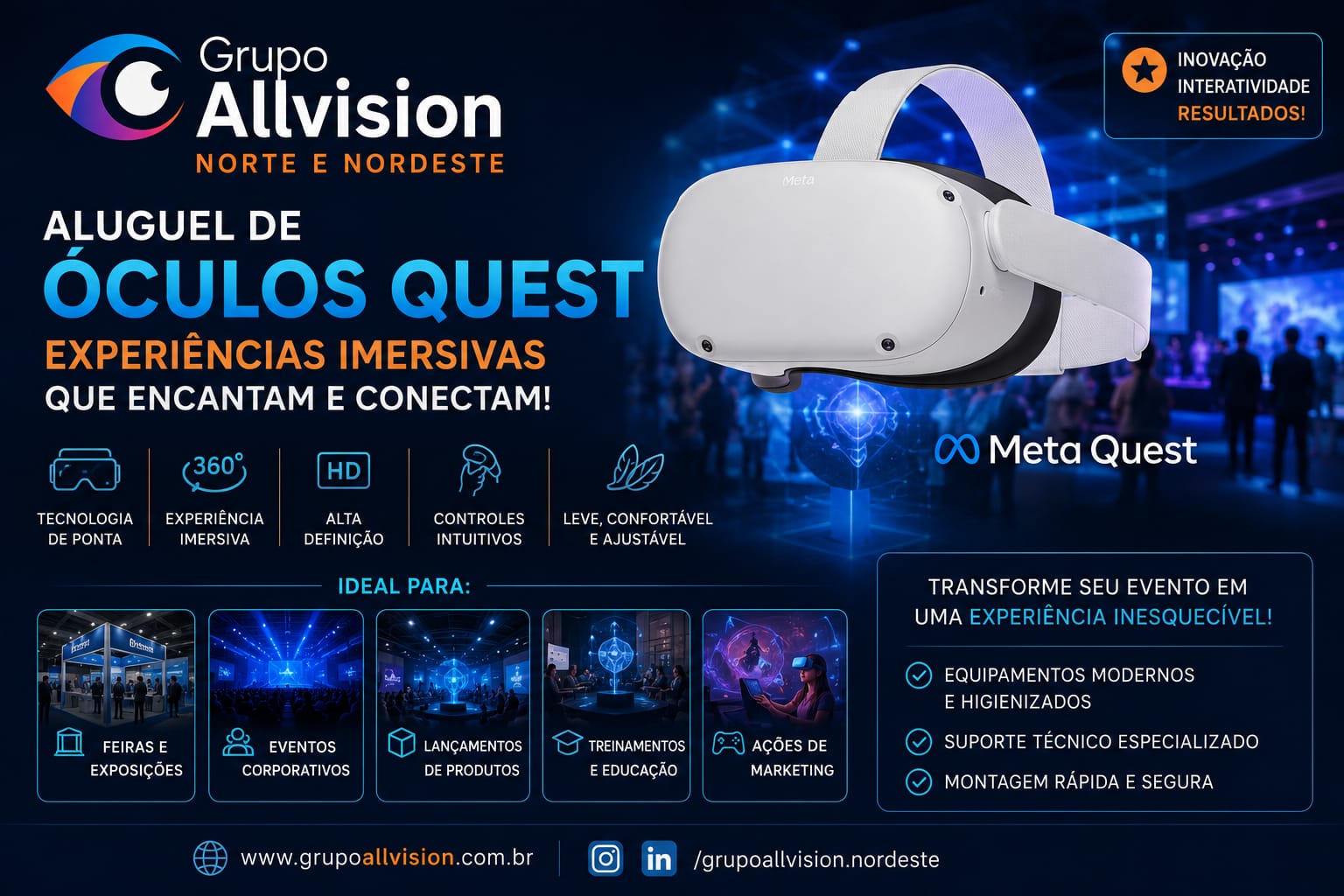 Locação de Tradução Simultânea, Óculos VR, Holograma 3D, Projetor e Painel de LED para Feiras e Eventos em Belém do Pará 2026