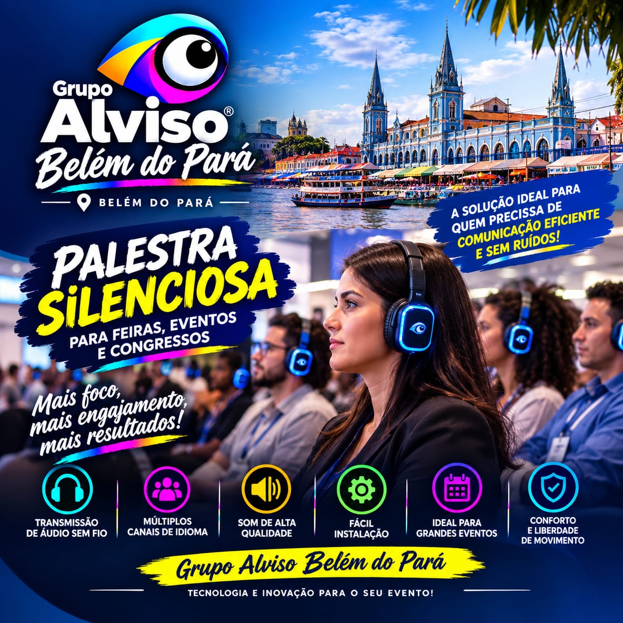 Palestra Silenciosa em Belém do Pará – Aluguel de Equipamentos para Feiras, Eventos e Congressos