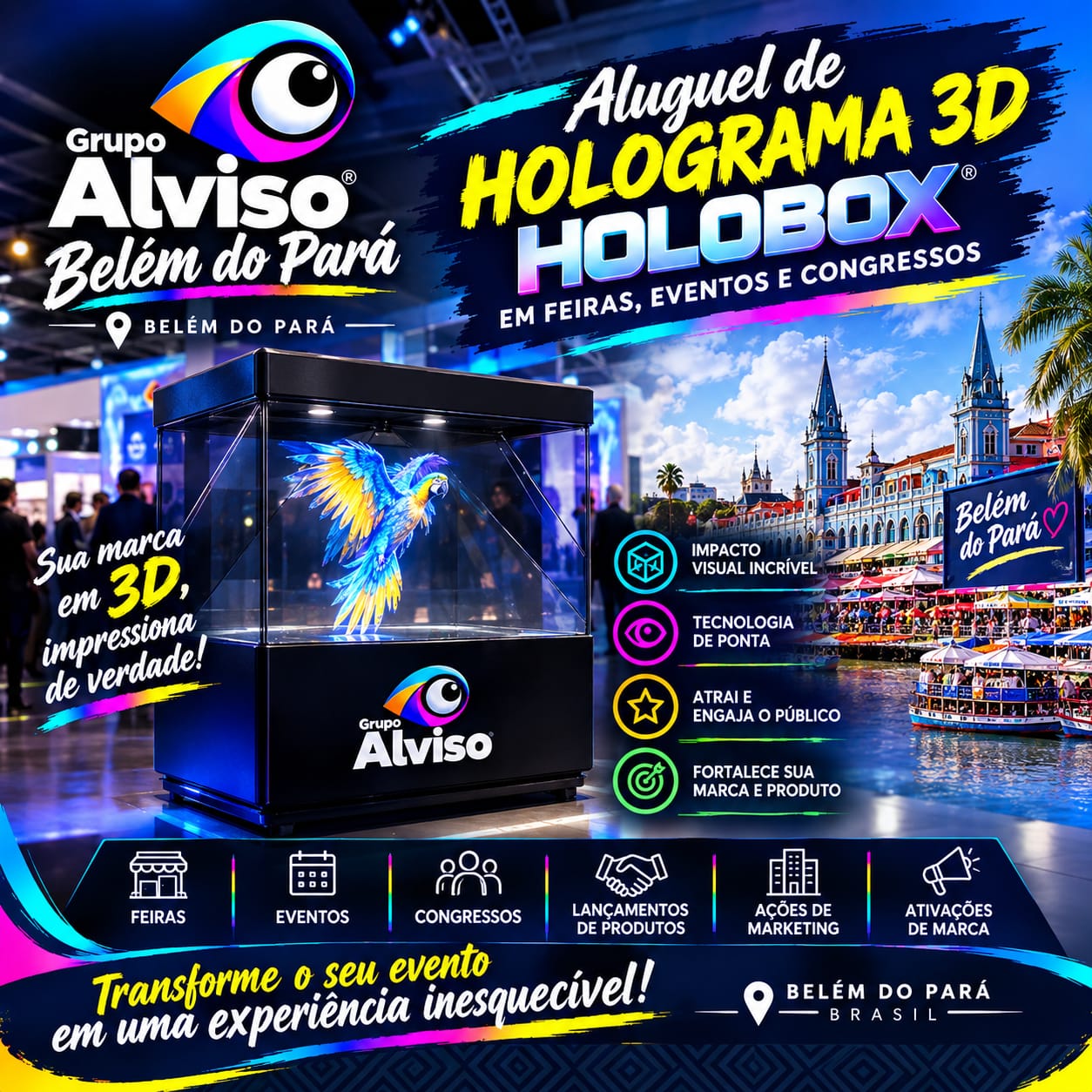Aluguel de Holograma 3D e Holobox em Belém do Pará